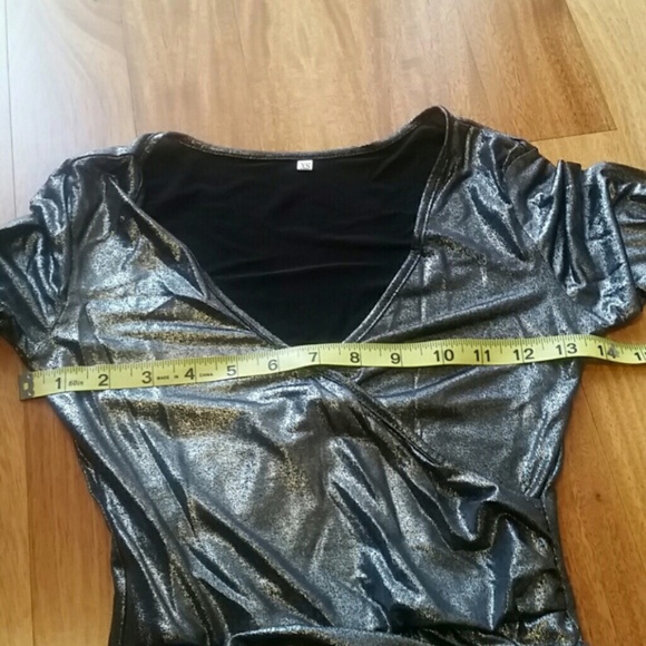 NEW Metallic Women Y2K club mini Dress - Picture 6 of 8